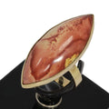 Handmade 14-carat yellow gold ring with Rhodochrosite – Classic & Robust